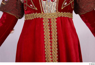  Photos Woman in Historical Dress 78 17th century historical clothing lace red decorated dress 0001.jpg